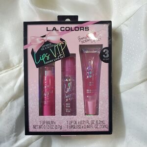 L.A. COLORS Berry scent lip set lip balm lip oil lip moisturizer pink